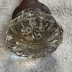 Vintage Glass Door Knob Set 2 knobs